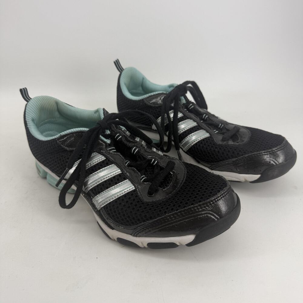 Adidas Running Shoes Womens Size 7.5 Black Aqua Mesh Athletic Sneakers G11336